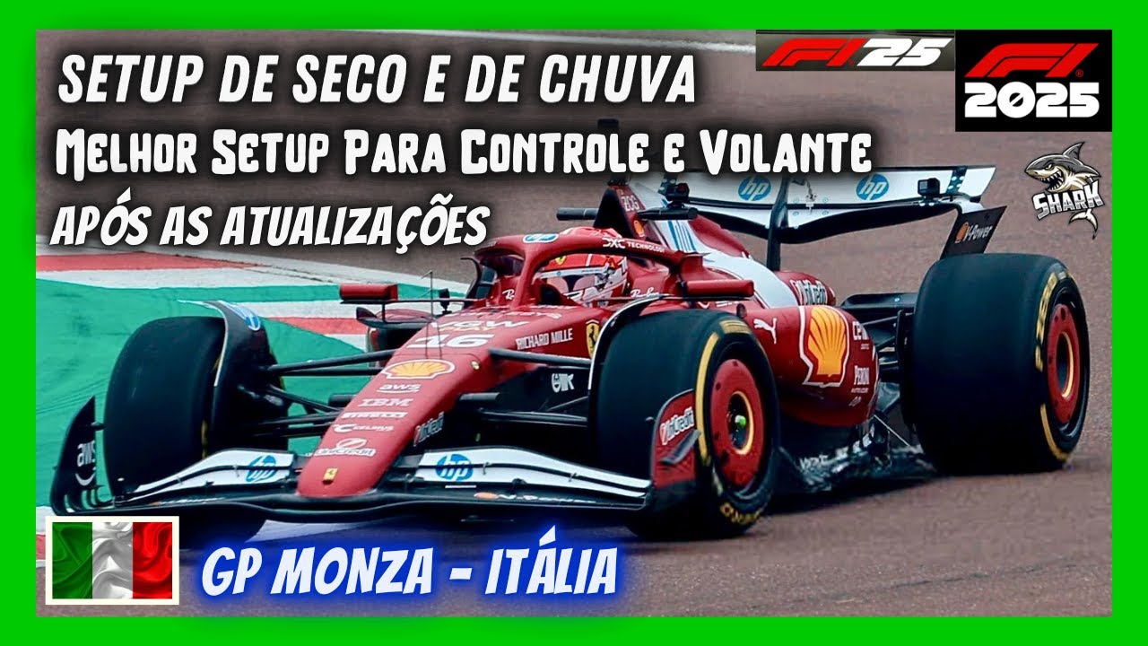 F1 25 MELHOR SETUP DE SECO E CHUVA GP ITÁLIA MONZA CARRO MAIS SEGURO E ECONÔMICO GUIA GUIDE F1 2025