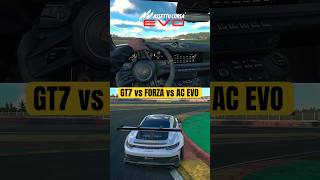 AC EVO 0.5 vs GT7 vs Forza: The Porsche GT3 RS King? 👑 #shorts