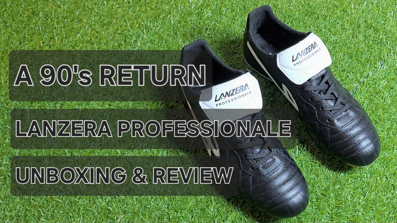 Chaussures De Foot Vintage Lanzera Indoor - Taille 5.5, Noires, Occasion Rares