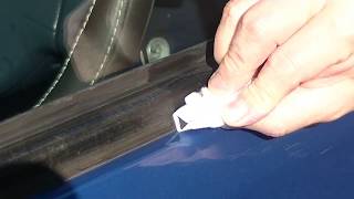 古くて傷んだ窓ゴムを復活。窓ゴムゴムモール コーティングで、窓ゴムをキレイに　revive car window rubber