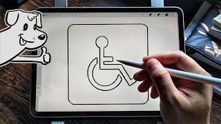 How to draw a Person With Disability (PWD) sign ♿️