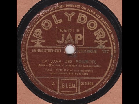 Paul Landry  " la java des poivrots "    1937