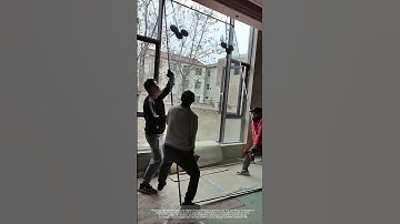 Large Window Glass Installing Technique !