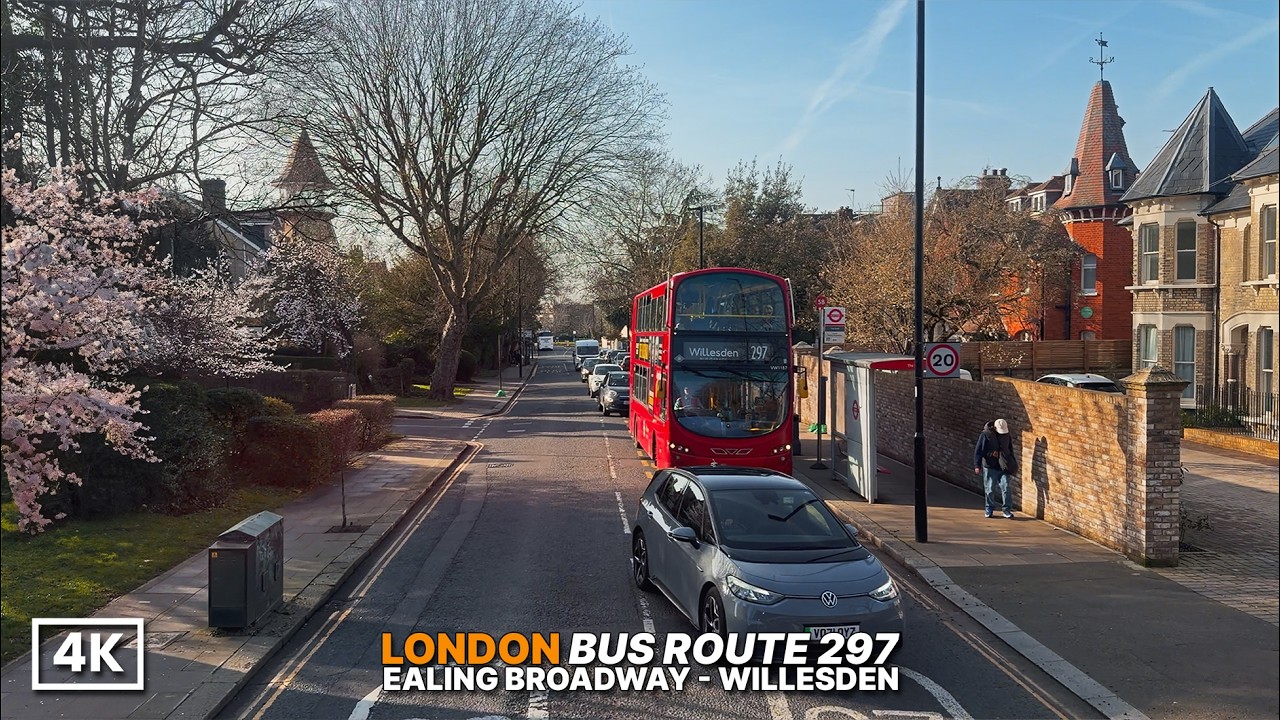 London Bus Ride 397 | Front Seat Upper Deck POV | Early Signs of Spring from West to Northwest | 4K