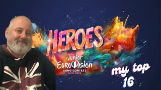 Junior Eurovision 2023 - My Top 16