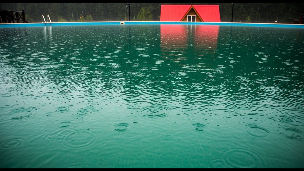 Chuva na Piscina - Tela Escura