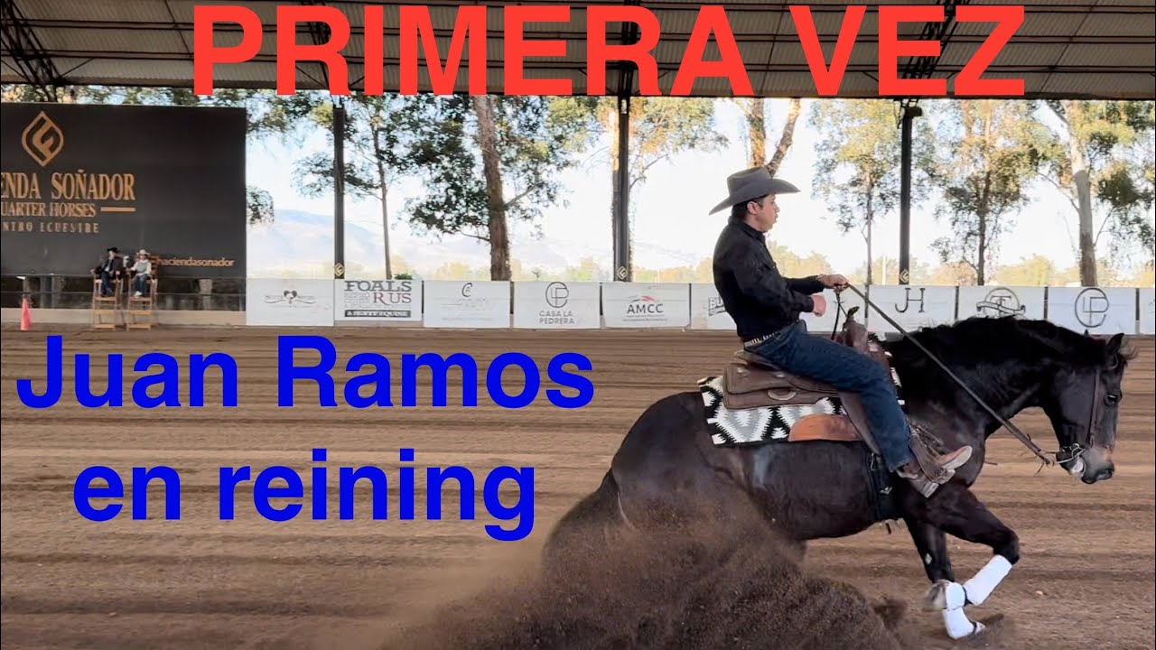 Juan Ramos participa por primera vez en una competencia de reining con yegua de Hacienda Soñador QH