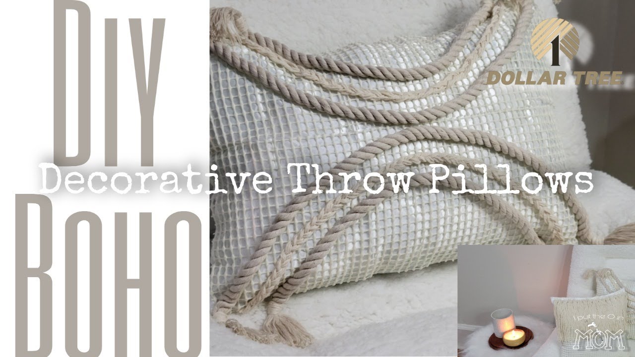 NO SEW BOHO THROW PILLOWS/DOLLAR TREE YouTube