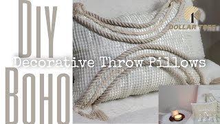 NO SEW BOHO THROW PILLOWS/DOLLAR TREE