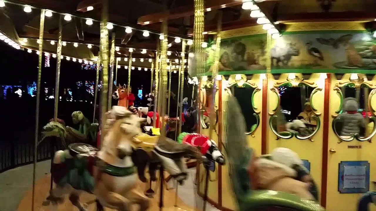 Detroit Zoo Wild Lights merry go round YouTube