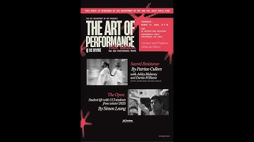 PART 1 VIDEO of Art of Performance 10th Edition Curator Deborah Oliver w/ Patrisse Cullors 2025