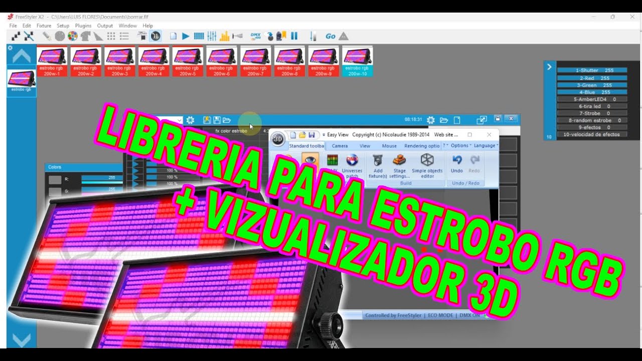 LIBRERIA PARA ESTROBO RGB 200 W ¡¡¡¡