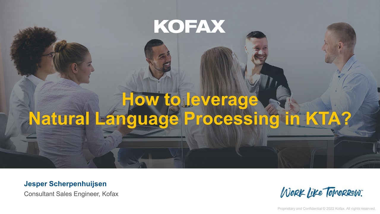 How to leverage Natural Language Processing (NLP) in Kofax TotalAgility