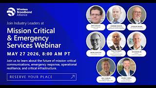 Mission Critical and Emergency Services (MCES) Webinar - May 27, 2026