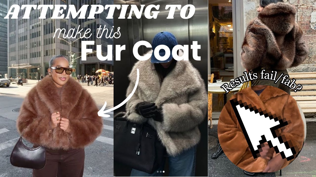 Sewing a Faux Fur coat for the first time(Mob wife vibes)DIY Sewing Tutorial by ThatGirlRuvie