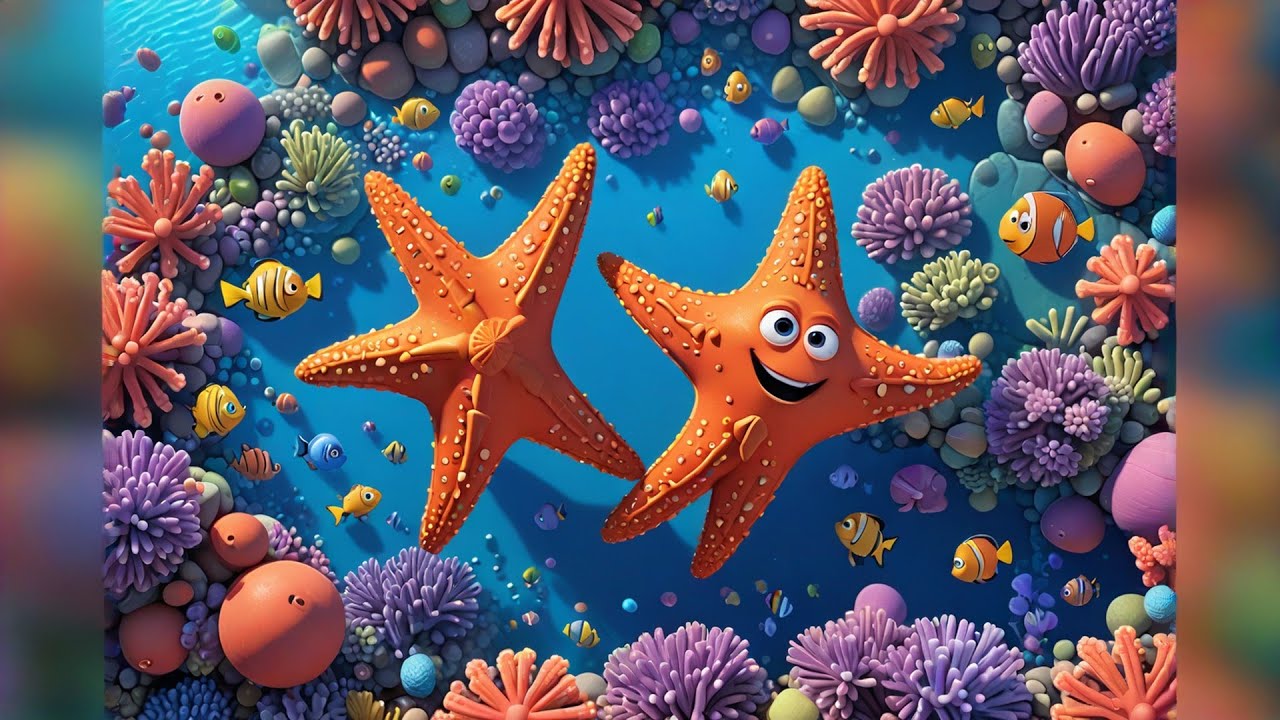 Seven Starfish Swim and Spin | Ocean Counting Song for Kids | Baby Songs and Nursery Rhymes