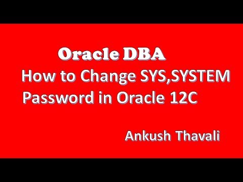 Video: Oracle 12c da SYS foydalanuvchisi uchun standart parol nima?