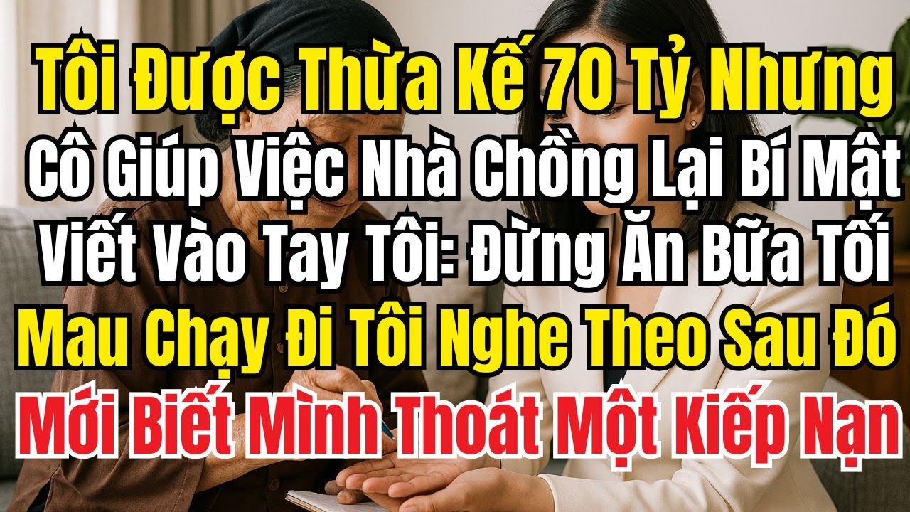 Tôi Được Thừa Kế 70 Tỷ, Giúp Việc Bí Mật Viết Vào Tay Tôi Đừng Ăn Tối, Nhờ Thế Tôi Thoát Kiếp Nạn