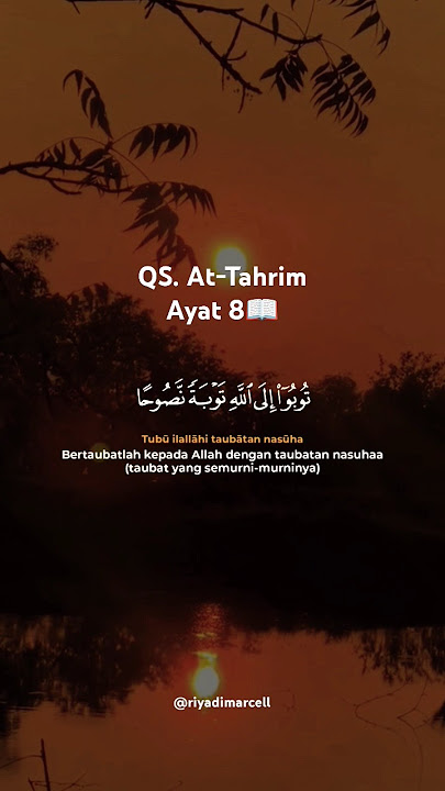 QS. At-Tahrim Ayat 8📖 || Lili Rahma #murottal #quran