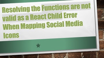Resolving the Functions are not valid as a React Child Error When Mapping Social Media Icons