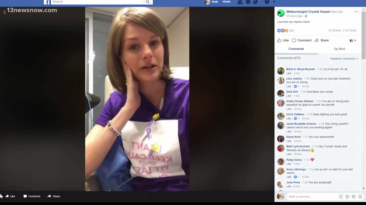 Meteorologist Crystal Harper has her final chemo treatment! YouTube