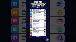 Top Infosys Interview Questions 2026 (Freshers + Experienced) - Set 2 #ytshorts #shorts