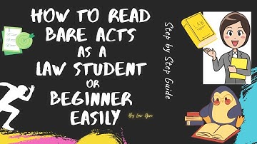 How to read bare act as a Law Student| how to read bare act as a beginner| Read bare act easily