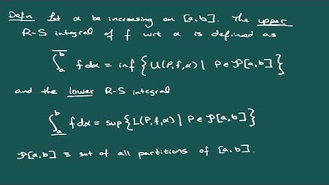 Upper and Lower Riemann Stieltjes Integrals
