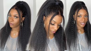 Natural Looking Kinky Straight Texture Glueless Wig | Unice Hair