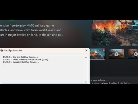 Fix War Thunder BattlEye Launcher Error Failed To Start BattlEye Service On PC