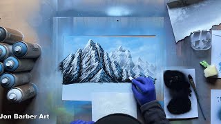 In-depth spray paint art tutorial : How to paint better mountains