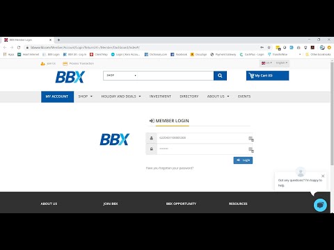 Logging into the BBX Trading Portal