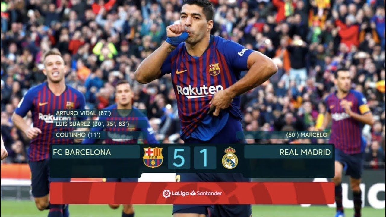 Barcelona vs Real Madrid 5 1 Highlights & Goals Full HD YouTube