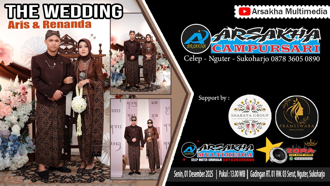 🔴LIVE CS. ARSAKHA // THE WEDDING : RENANDA & ARIS // SHARAYA GRUP WO // SENIN, 01 DESEMBER 2025