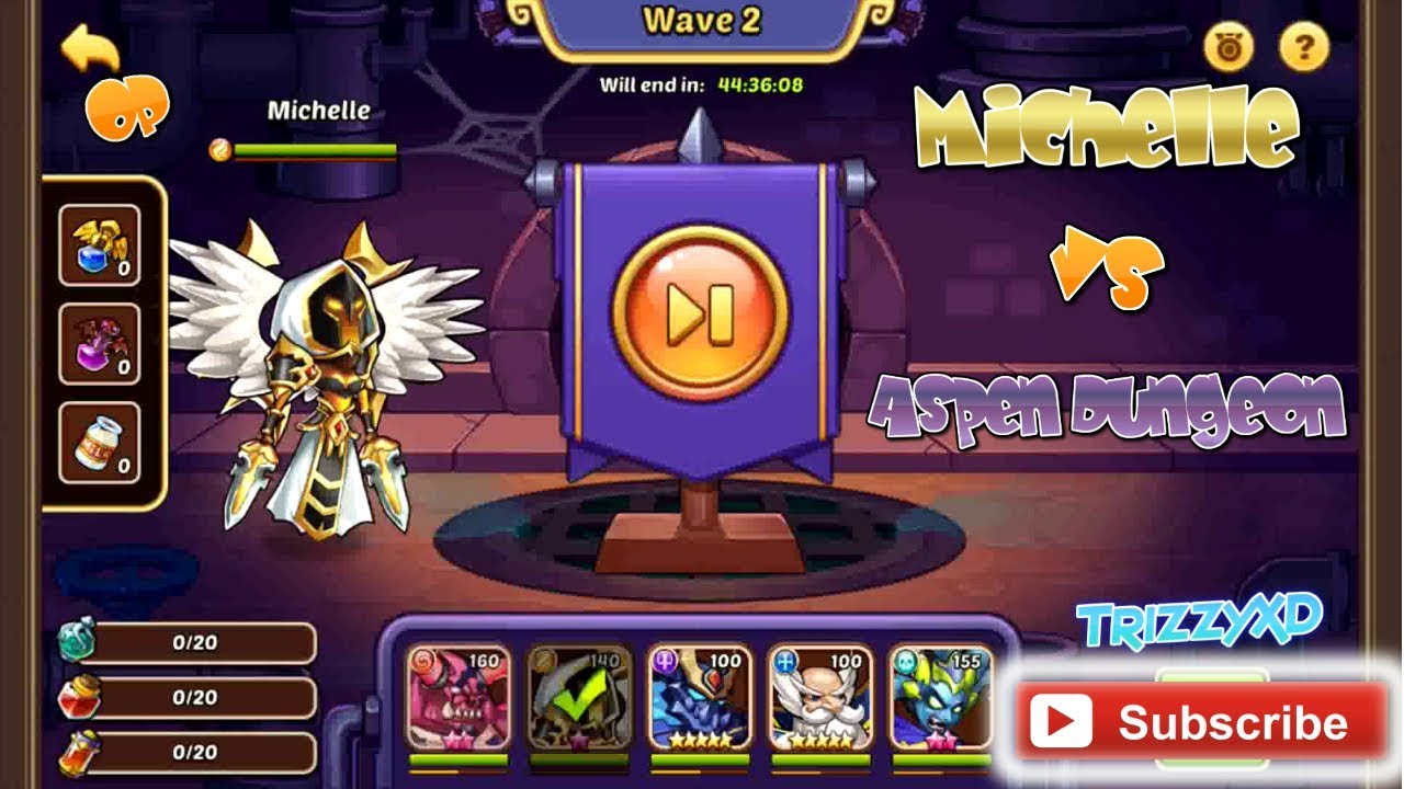 Idle Heroes OP Michelle vs Aspen Dungeon