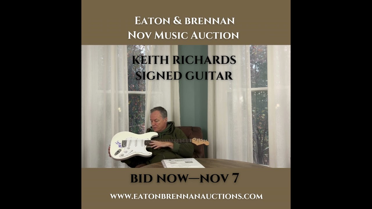 Keith Richards Signed Guitar w/ Autograph Expert John Brennan