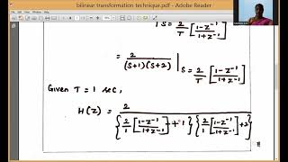 Bilinear Transformation technique problems