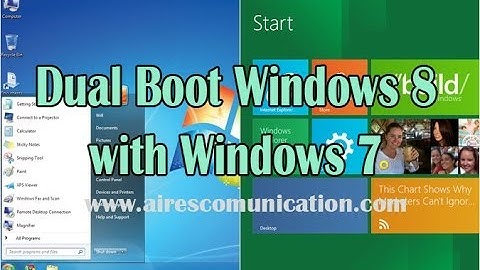 Dual Boot installation windows 8 with windows 7
