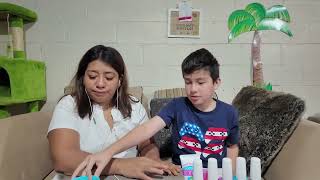 ASMR MY SON DOES MY NAILS with TOYS 