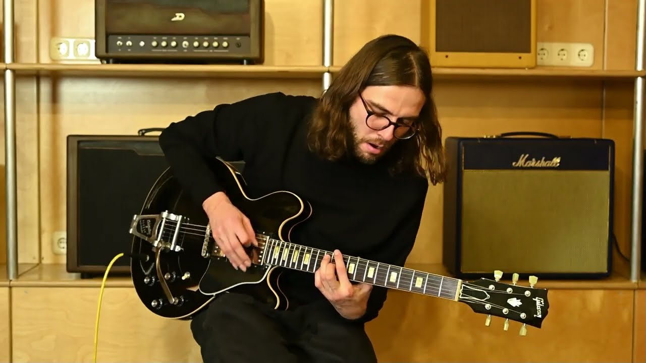 2015 Gibson ES-330L w/Humbuckers & Bigsby!!! - YouTube