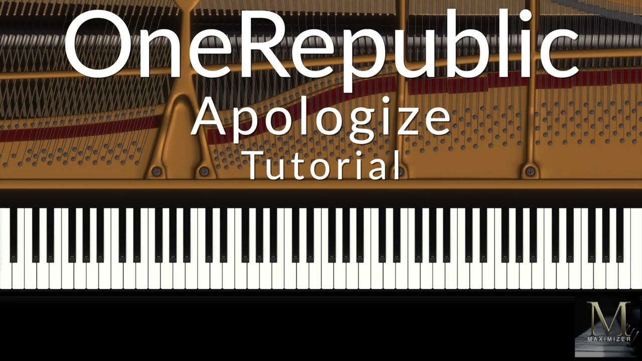 OneRepublic - Apologize - Piano Tutorial / Visualizer
