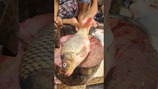 Amazing Carp Fish Cutting Live In Bangladesh Fish Market