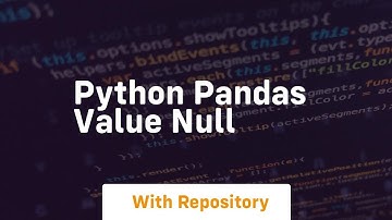 python pandas value null