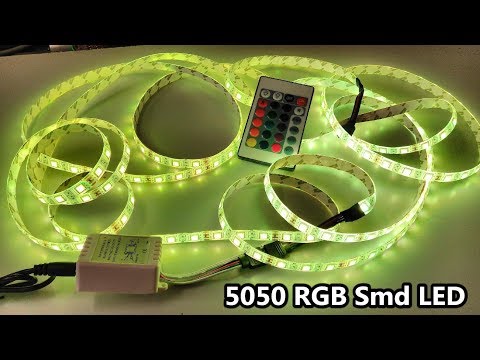 RGB 5050 Smd LED Light Strip 12V IR Remote Control - 24 Keys / 5 Meter / Waterproof / Review