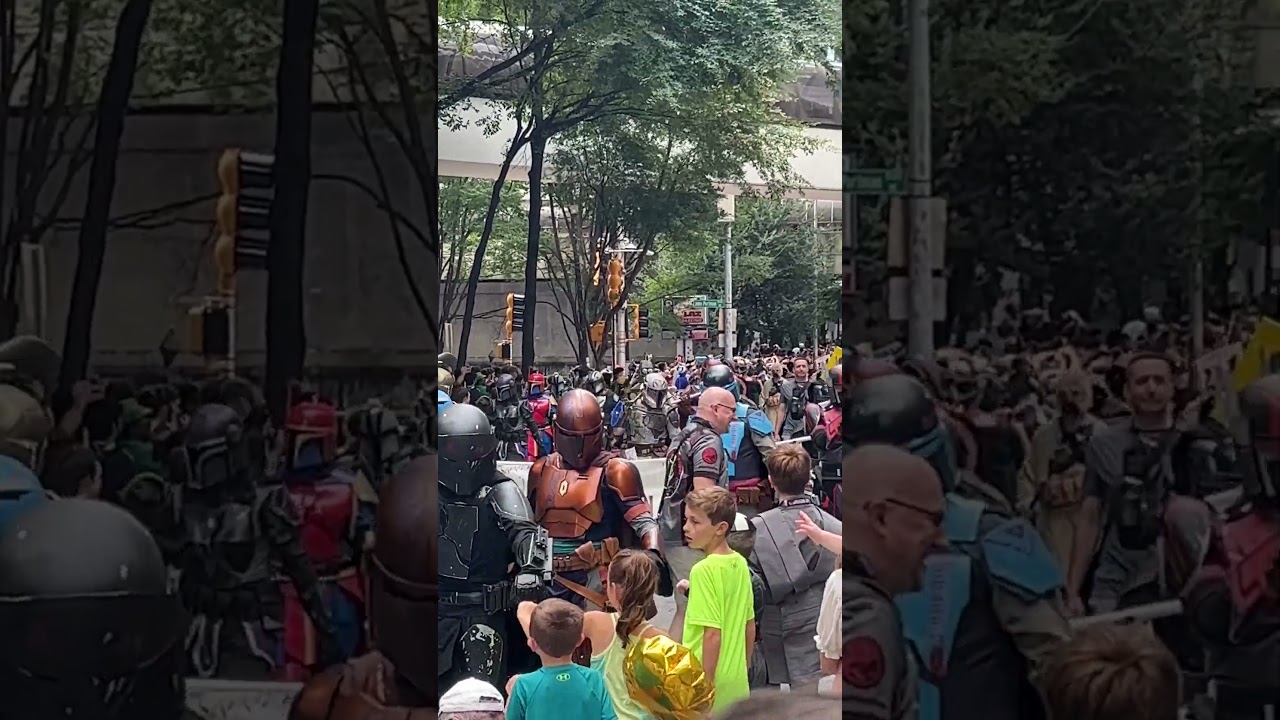 Mandalorian Mercs on parade at DragonCon 2023