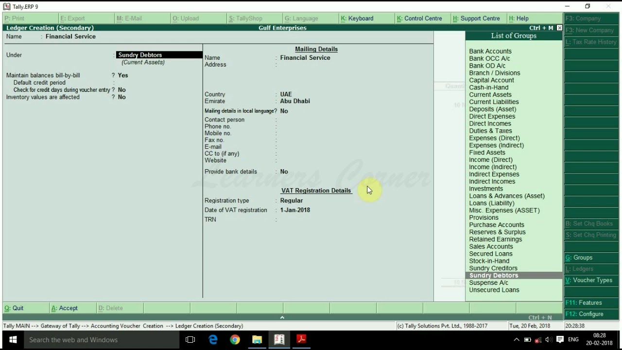 GCC VAT - Sale of Taxable and Exempt Items in a Single Invoice in Tally ERP 9
