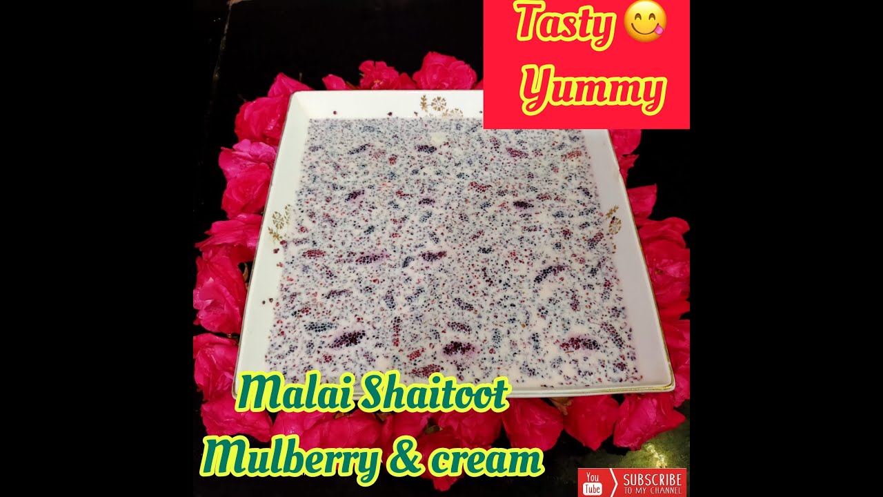 😋Healthy Mulberry and Cream Dessert Without Sugar |Shahtoot Malai ...