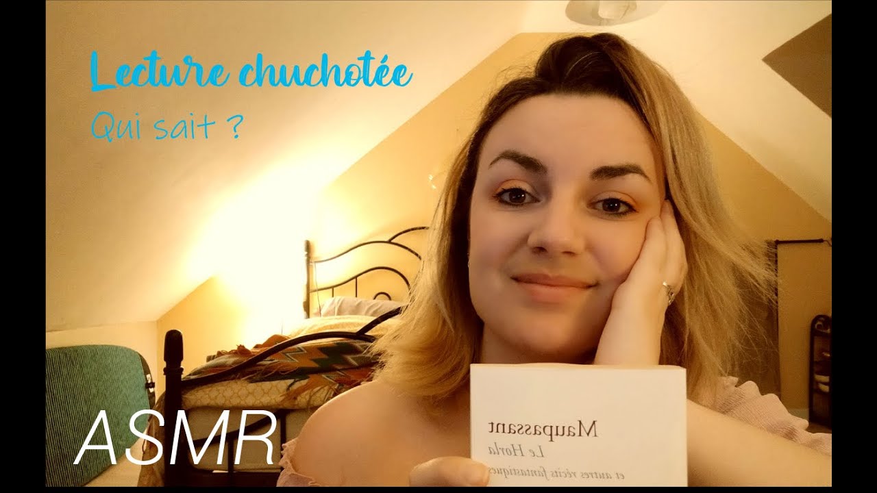 ASMR FR | Lecture chuchotée de la nouvelle Qui sait ? (close whispering, page turning)