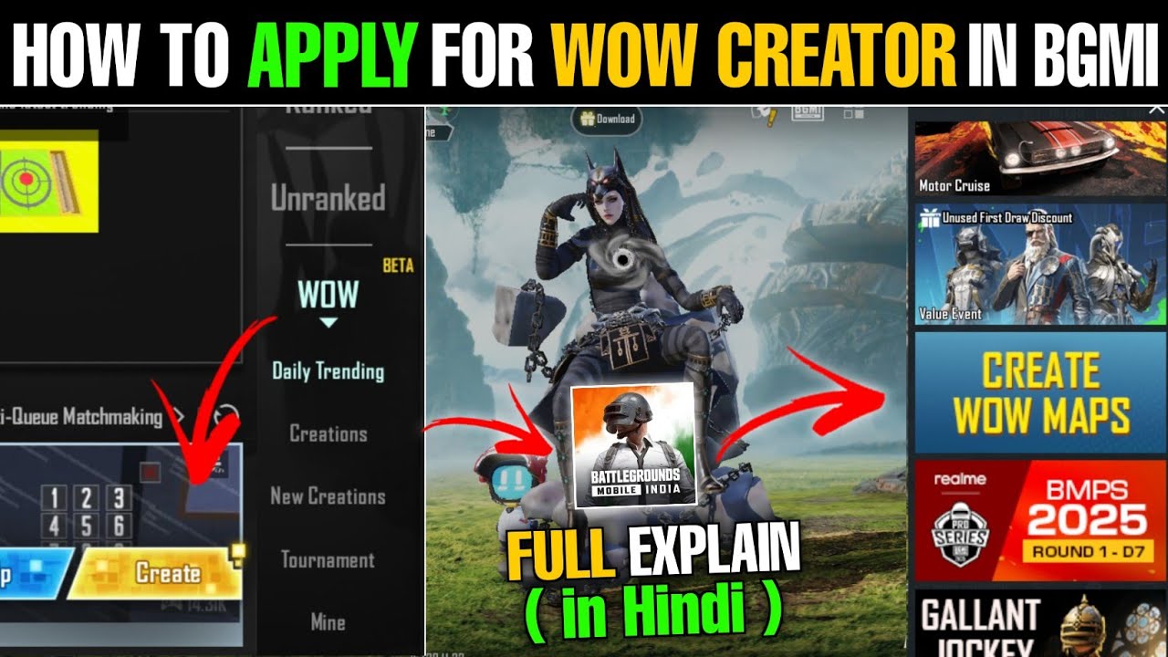 Get Wow Mode Creator In Bgmi Everyone 🔥| How To Apply For Wow Creator ...