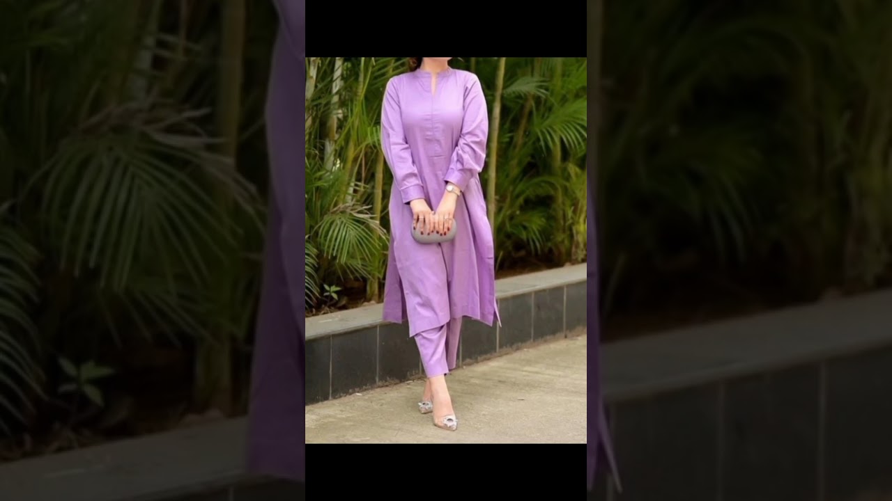 Beautiful plain one colour dress design/plain dress designs 